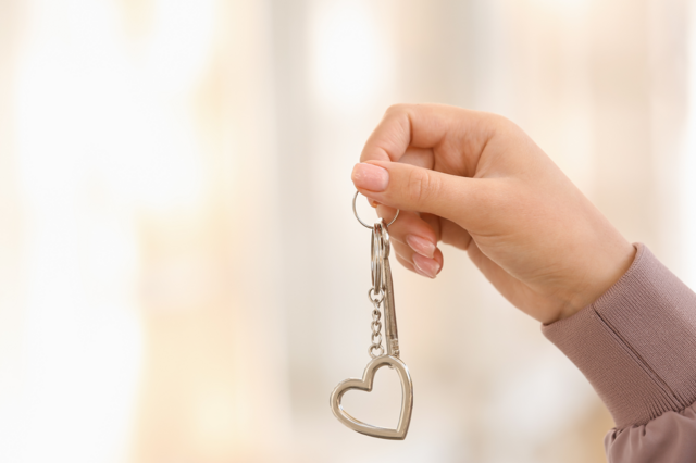 Ein Zimmerschlüssel mit Herz