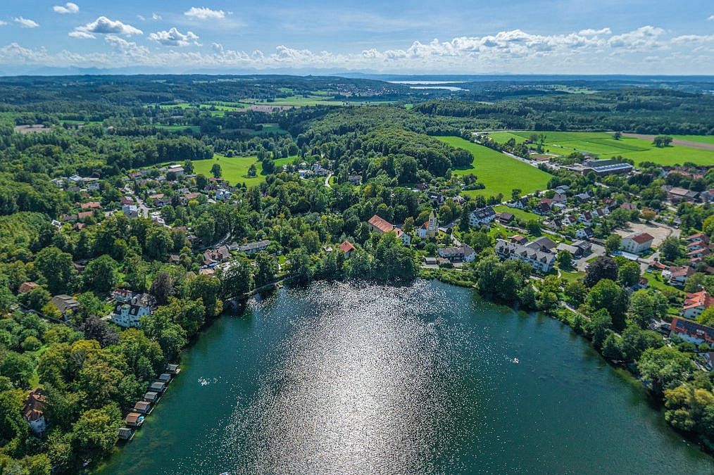 Der Weßlinger See aus der Luft