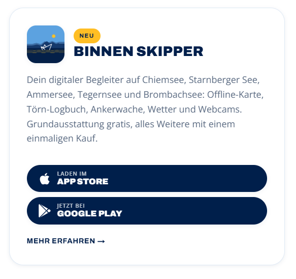 Bild von der Seite von BinnenSkipper