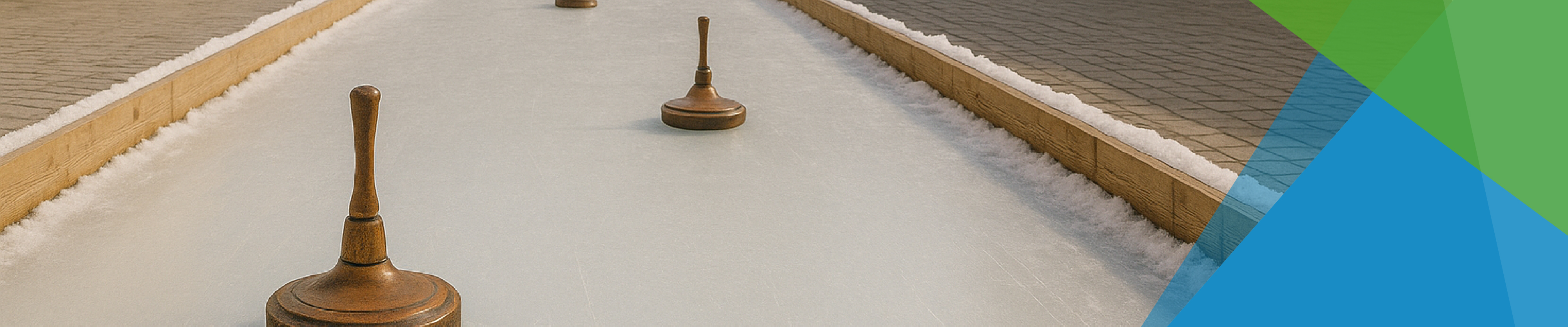Mehrere Eisstöcke auf der Bahn